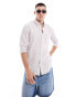 Фото #1 товара Hollister slub linen shirt in lilac