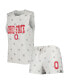 ფოტო #1 პროდუქტის Women's Cream Ohio State Buckeyes Agenda Stars Tank Top and Shorts Sleep Set