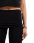 Фото #3 товара Stradivarius folder over waist flare trouser in black