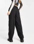 Only tailored low rise slouchy trousers in black