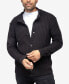 ფოტო #3 პროდუქტის Men's Button Up Stand Collar Ribbed Knit Cardigan Sweater