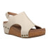 Corkys Volta Ii Studded Wedge Womens Off White Casual Sandals 41-0334-CREA