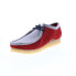 Фото #8 товара Clarks Wallabee VCY 26166291 Mens Red Suede Lace Up Chukkas Boots
