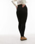 Topshop Curve high rise Jamie jeans in black