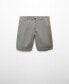 Фото #1 товара Men's Slim Fit 100% Linen Bermuda Shorts