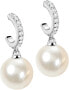 Silver earrings made of real pearls Perla SANH03