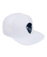 ფოტო #2 პროდუქტის Men's White Howard Bison Mascot Evergreen Wool Snapback Hat