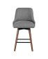 Фото #5 товара Bagford 26" Swivel Counter Stool with Legs in Fabric