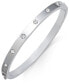 ფოტო #1 პროდუქტის Bezel-Set Polished Bangle Bracelet