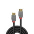 Фото #2 товара Lindy 0.5m High Speed HDMI Cable - Anthra Line - 0.5 m - HDMI Type A (Standard) - HDMI Type A (Standard) - 4096 x 2160 pixels - 18 Gbit/s - Black - Grey