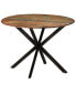 Dining Table Ã˜43.3"x30.7" Solid Wood Reclaimed and Steel