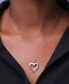 ფოტო #3 პროდუქტის Diamond Open Heart 18" Pendant Necklace (1/2 ct. t.w.) , Created for Macy's