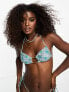 Фото #5 товара Motel ravola bead bikini top in boho batik blue