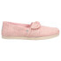 TOMS Alpargata Linen Slip On Womens Pink Flats Casual 10017714T
