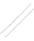 Фото #1 товара Solid Strong Medium Size Sterling Silver Flat 4mm Figaro Link Chain Necklace For Women 18 Inch