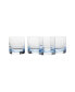 Cal Blue Ombre Double Old Fashioned Glasses Set of 4, 15.5 oz