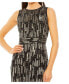 ფოტო #3 პროდუქტის Women's Abstract Beaded Sleeveless Midi Dress