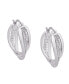 Diamond Accent Silver-plated Twist Hoop Earrings