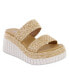 Фото #1 товара Women's Zayla Raffia Wedge Slide Sandals