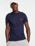 Lacoste logo pima cotton t-shirt in navy