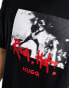 HUGO Domenade oversized fit t-shirt in black M - фото #4