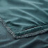 Full/Queen Heavyweight Linen Blend Comforter & Sham Set Dark Teal Blue -