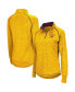 Фото #1 товара Women's Gold Minnesota Golden Gophers Bikram Raglan Quarter-Zip Top