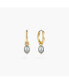 ფოტო #2 პროდუქტის Pearl Hoop Earrings - Frida Grey