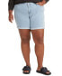 Фото #1 товара Trendy Plus Size Mid-Length Stretch Denim Shorts