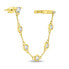 Fashion gold-plated single earring with zircons EA858Y