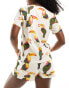 Chelsea Peers cotton t shirt and short set in colourful toucan print