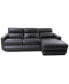Фото #23 товара Gabrine 3-Pc. Leather Sectional with 2 Power Headrests & Chaise, Created for Macy's