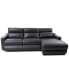 Gabrine 3-Pc. Leather Sectional with 2 Power Headrests & Chaise, Created for Macy's