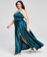 Фото #4 товара Trendy Plus Size Satin Sleeveless Gown