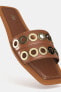 Фото #2 товара Кожаные сандалии с металлическими деталями ZARA