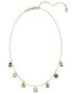 ფოტო #2 პროდუქტის Gold-Tone Mixed Crystal Charm Necklace, 15" + 2-3/4" extender