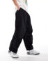 ASOS DESIGN oversized balloon cargo trouser in black