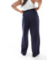 4th & Reckless Plus exclusive tailored drawstring straight leg trousers co-ord in navy