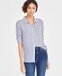 Фото #1 товара Women's Button-Front Crepe Shirt, Created for Macy's
