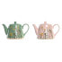 Фото #1 товара Чайник DKD Home Decor Розовый Зеленый Керамика (2 штук)
