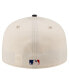 Фото #4 товара Men's Cream Los Angeles Dodgers Game Night Leather Visor 59fifty Fitted Hat