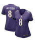Фото #1 товара Women's Lamar Jackson Purple Baltimore Ravens Game Player Jersey
