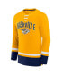 Фото #2 товара Men's Gold Nashville Predators Back Pass Lace-Up Long Sleeve T-shirt