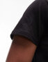 Topman – Klassisch geschnittene T-Shirts in Schwarz im 3er-Pack