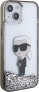 Karl Lagerfeld Karl Lagerfeld KLHCP15SLKKNSK iPhone 15 / 14 / 13 6.1" transparent hardcase Liquid Glitter Ikonik