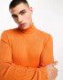 Фото #1 товара COLLUSION knitted roll neck jumper in bright orange