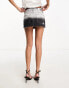 Фото #4 товара Calvin Klein Jeans co-ord low rise mini skirt in black ombre dye - exclusive to ASOS