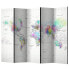 Фото #1 товара Paravent White-Colorful World Map