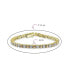 ფოტო #7 პროდუქტის Alternating Stones Simulated Round Cubic Zirconia 12.00 CT 4 Prong Basket Set Solitaire AAA CZ Tennis Bracelet Prom Bride 14K Gold Plated 7.5 Inch