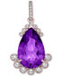 Фото #1 товара Macy's amethyst (5 ct. t.w.) & White Topaz (5/8 ct. t.w.) Pear 18" Pendant Necklace in Rose Gold-Plated Sterling Silver, (Also in Blue Topaz)